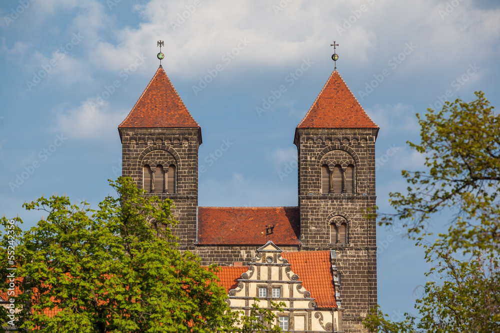 Obraz premium Schloss / Stiftskirche Welterbestadt Quedlinburg