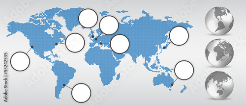 Digital Earth map concept