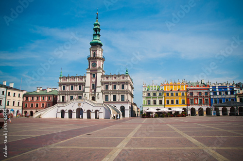 The main market square in Zamosc
