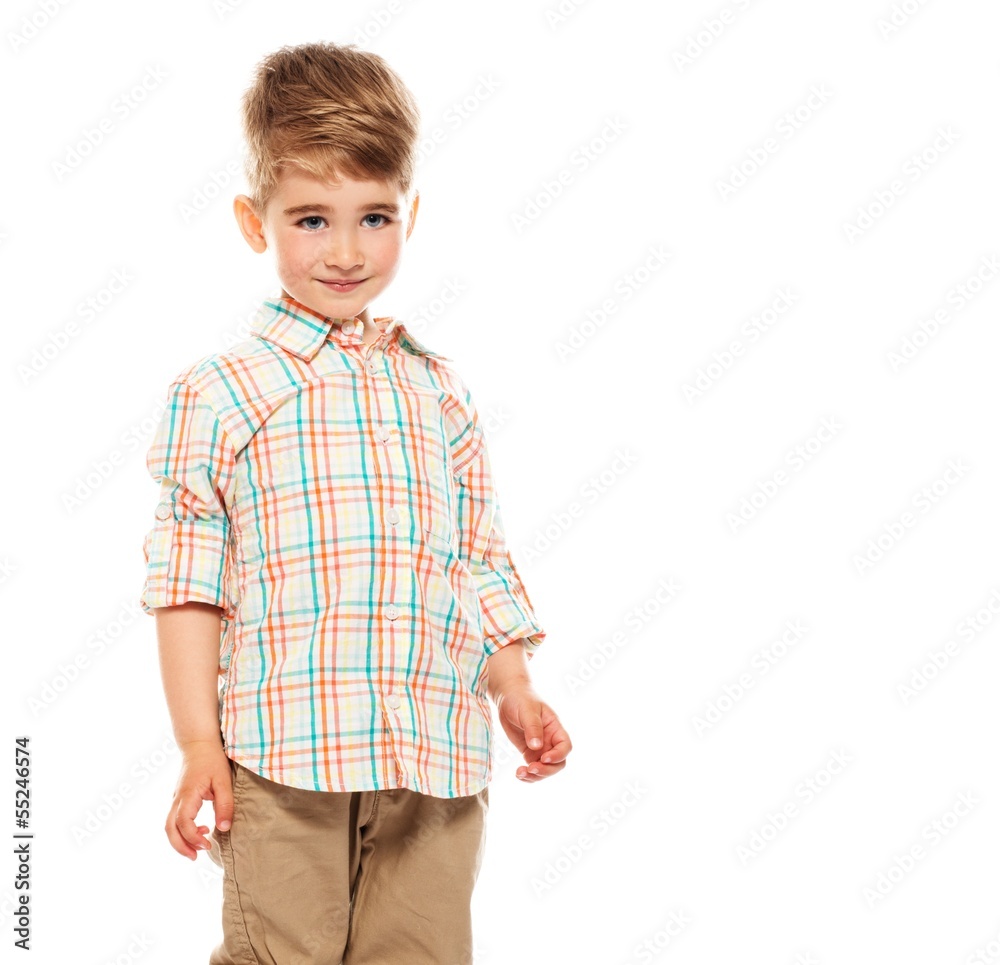 Little funny boy isolated on white background Little funny boy isolated on white background