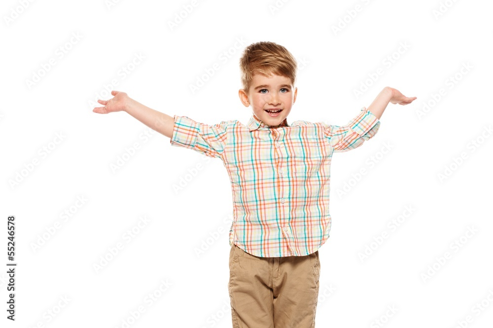 Little funny boy isolated on white background Little funny boy isolated on white background