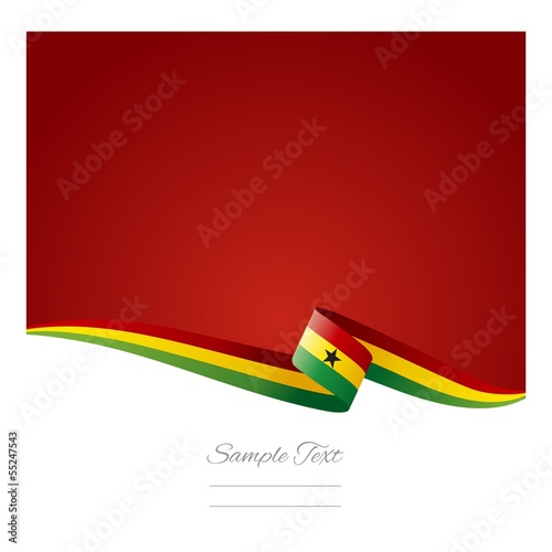 Abstract color background Ghana flag vector