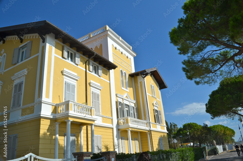 Fototapeta premium Colourful Villa in Grado, Friuli, Italy