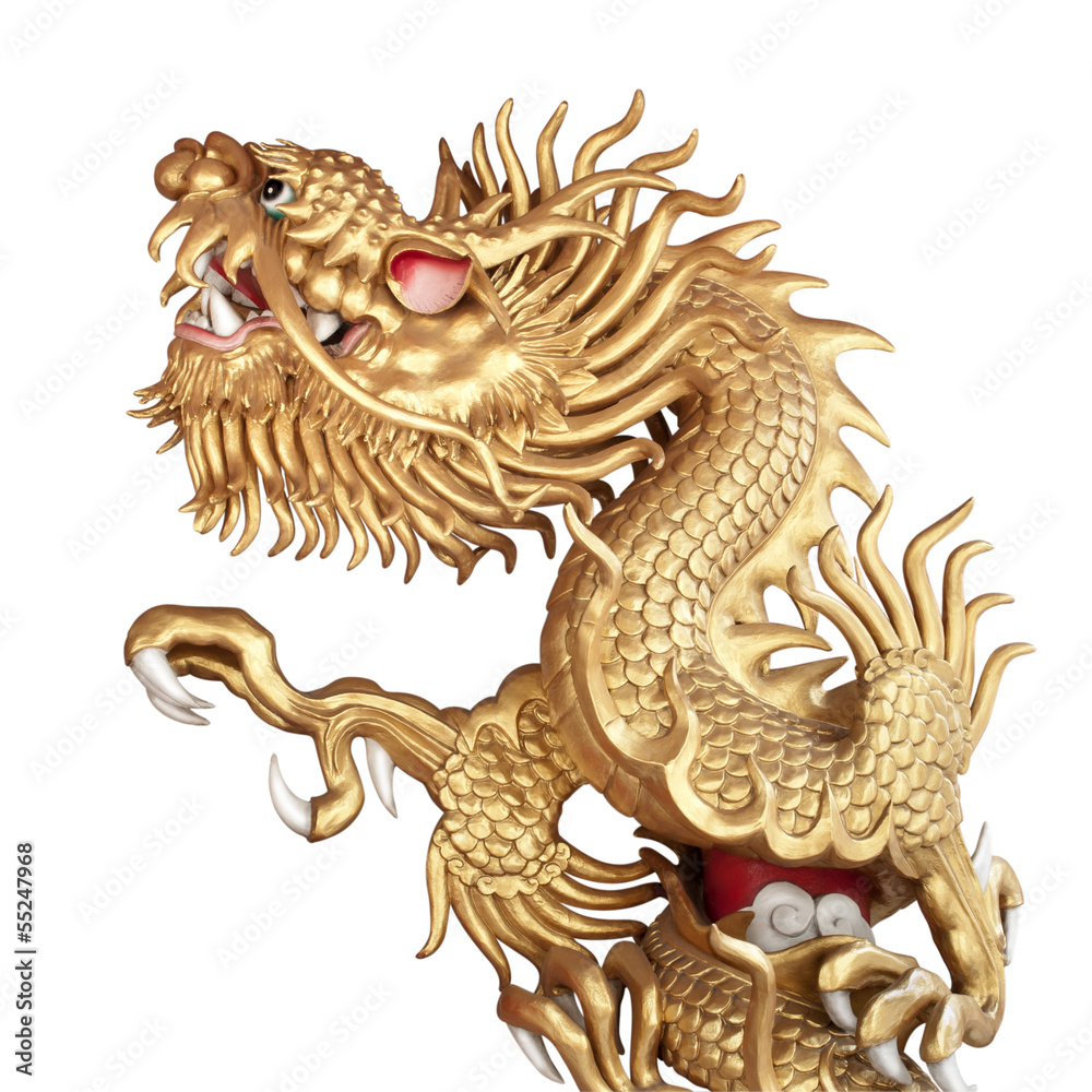 Chinese Golden Dragon Sculpture Chinese Golden Dragon Sculpture