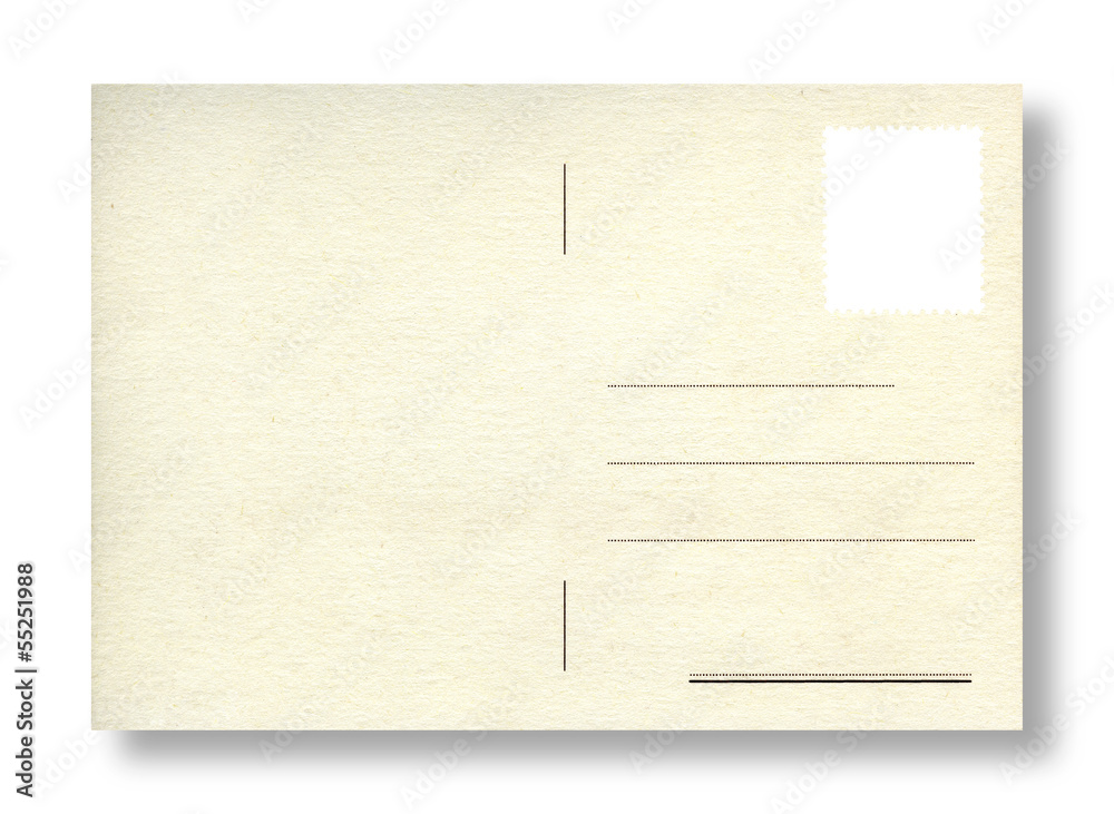 Postcard with blank stamp Postcard with blank stamp