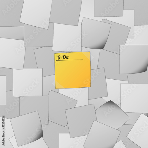 Black and white post it background with text  To do