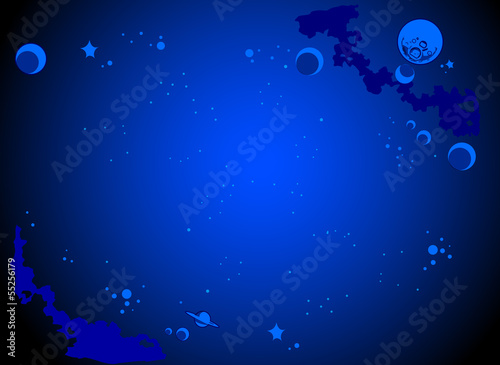 Outer Space Cartoon Background