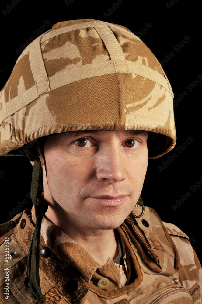 Obraz premium Portrait Of British Soldier