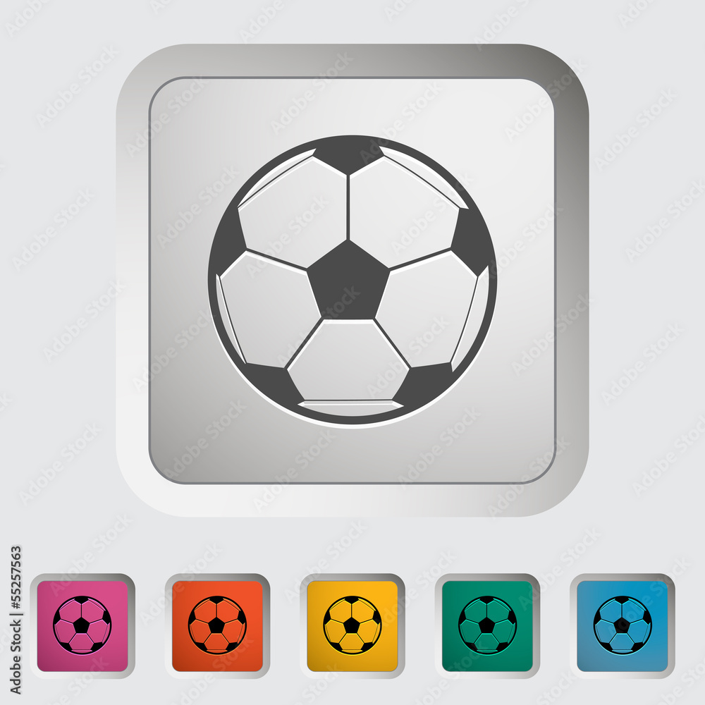 Soccer ball. Single icon. Vector illustration. Soccer ball. Single icon. Vector illustration.