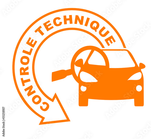 contrôle technique flèche orange