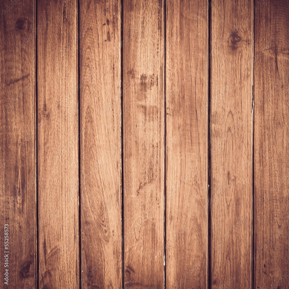 Fototapeta premium Wood plank brown texture background