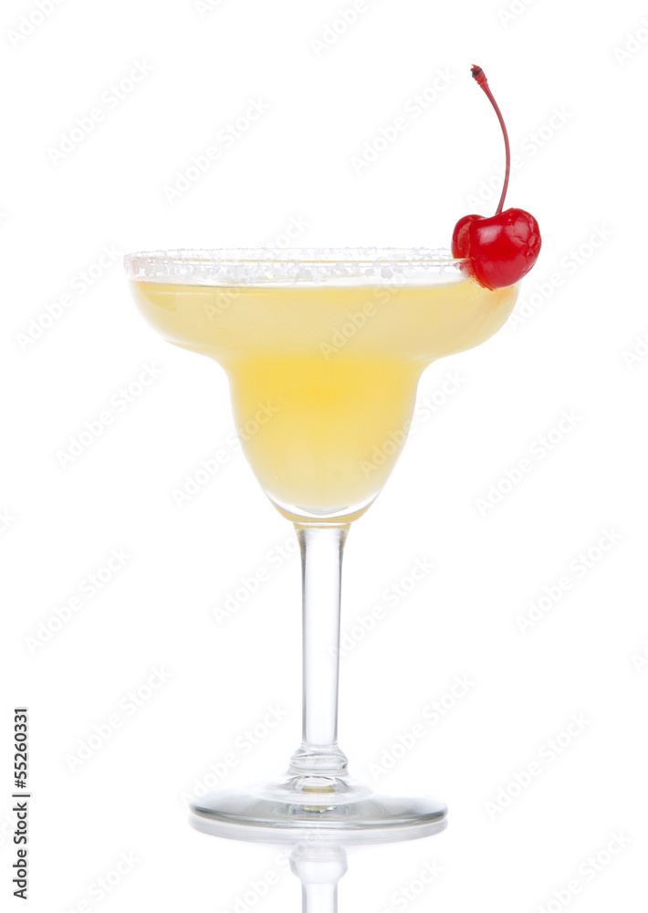 Yellow alcohol margarita or martini cocktail isolated Yellow alcohol margarita or martini cocktail isolated