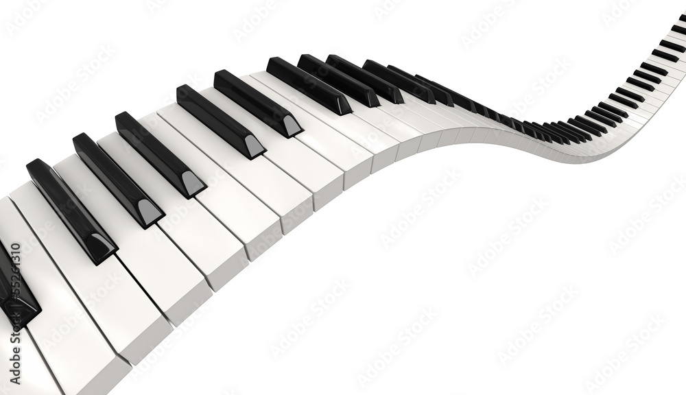Naklejka premium Piano keys (clipping path included)