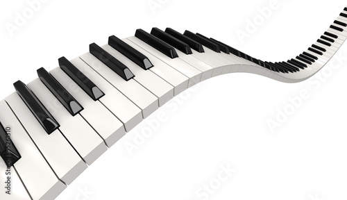 Fotografia Piano keys (clipping path included)