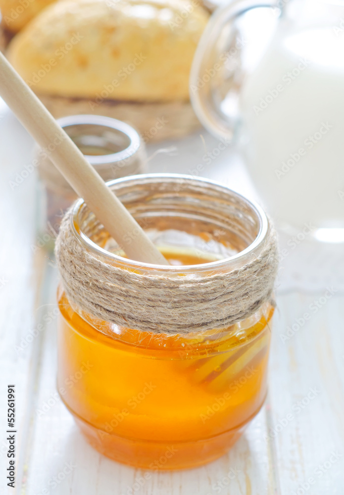 honey,bread and milk