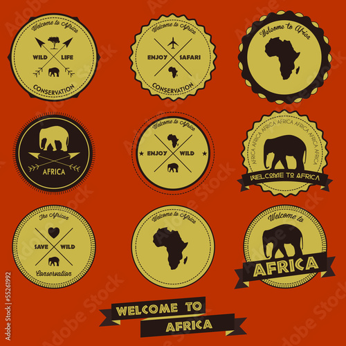 Africa Vintage Label Design