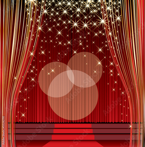 stairs red stage
