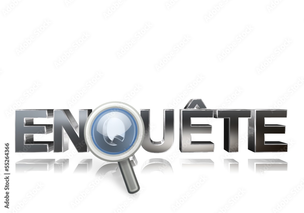 Enquête Page De Garde enquete 3D loupe Illustration Stock | Adobe Stock