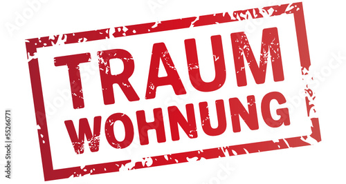 Stempel Traumwohnung rot