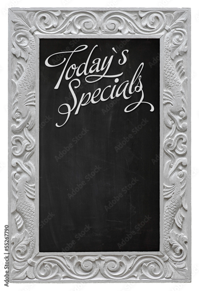 Chalkboard Blackboard Used As Today`s Specials