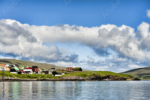 The village Sandur om Sandoy Island