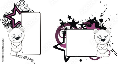 polar teddy bear cartoon copyspace