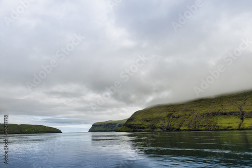 Landscape in Vestmannasund in the Faroe Islands