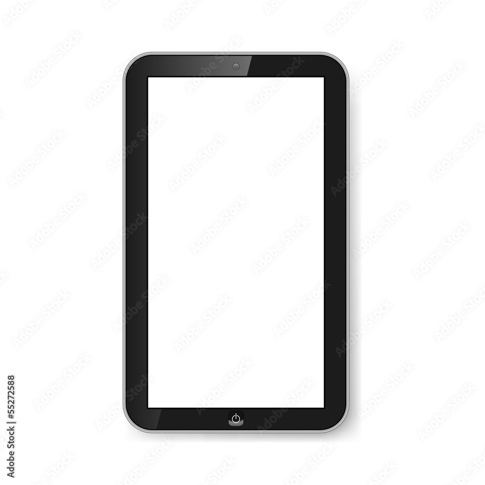 Tablet with blank screen. Tablet with blank screen.
