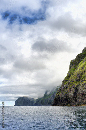 Mountain landscapeat the Vestmanna Cliffs in the Faroe Islands