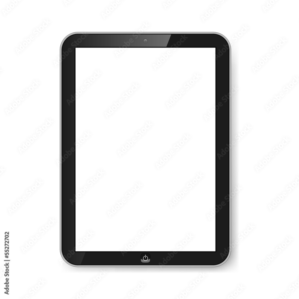 Tablet with blank screen. Tablet with blank screen.