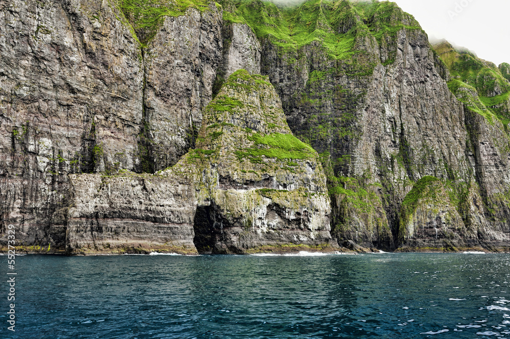 Mountain landscapeat the Vestmanna Cliffs in the Faroe Islands