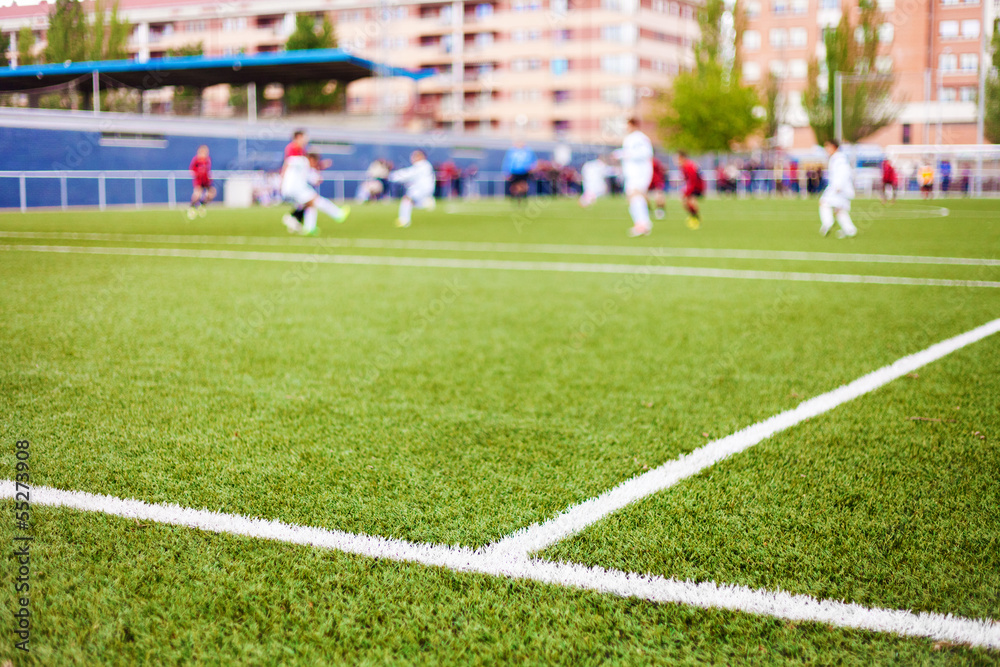 Soccer Field's Lines and Players