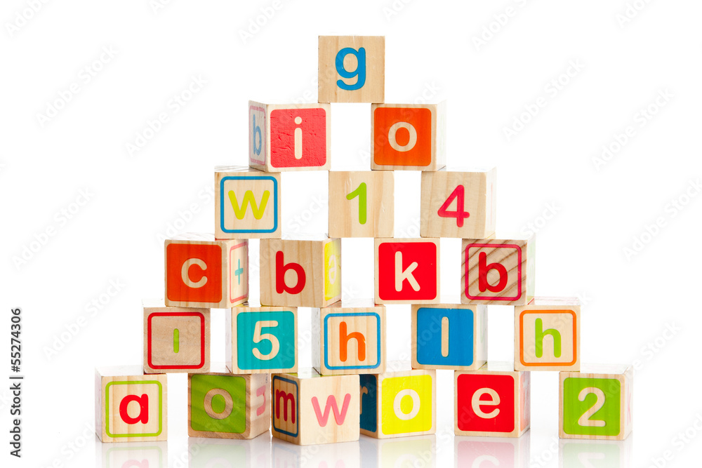 wooden toy cubes with letters. Wooden alphabet blocks. wooden toy cubes with letters. Wooden alphabet blocks.