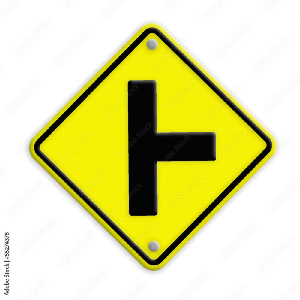 Fototapeta premium three intersection sign , Part of a series.