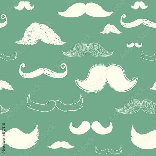 Green Mustache Background
