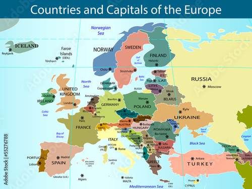 Countries and Capitals of Europe