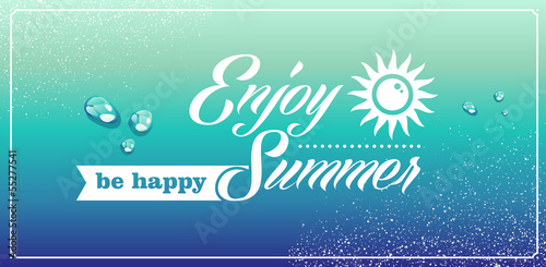 Retro summertime vacations poster.