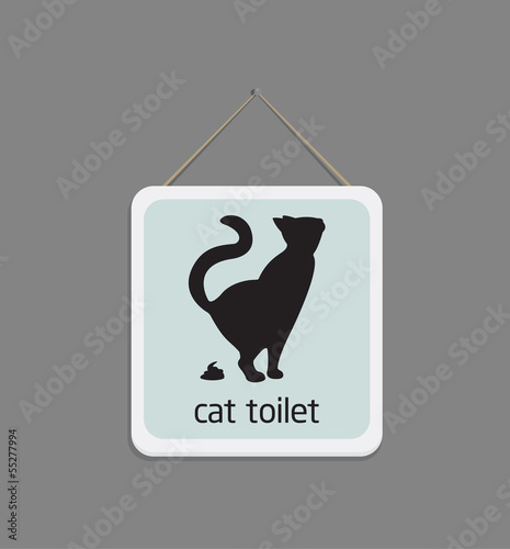 kedi tuvaleti piktogramı photo