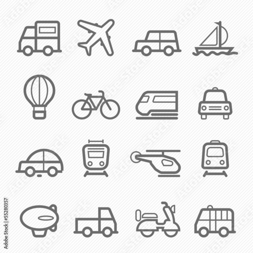 transportation symbol line icon