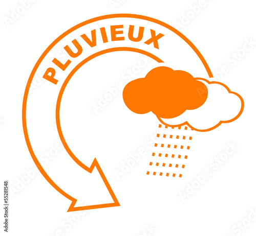 pluvieux flèche orange