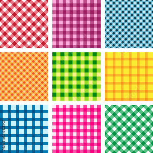 collection of vector tablecloth seamless backgrounds