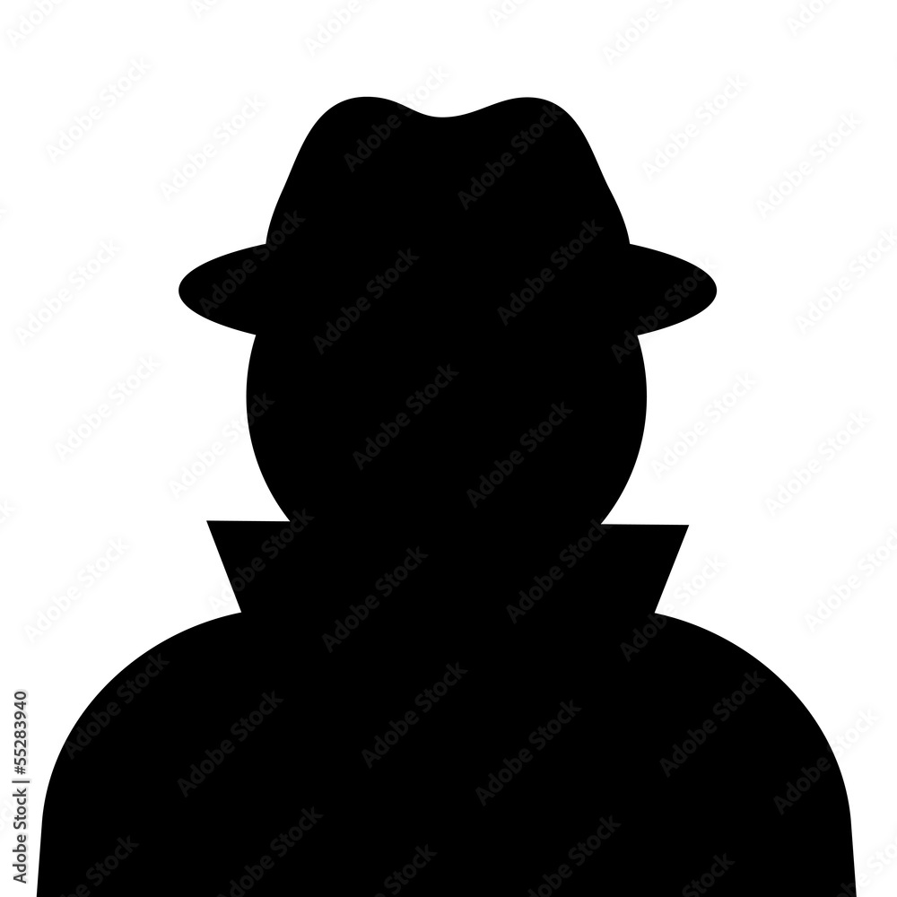 Unknown person, vector silhouette Unknown person, vector silhouette