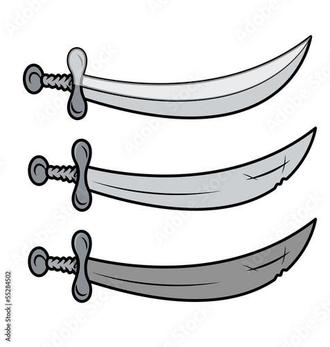 Swords - Vector Cartoon Illustration