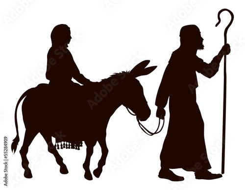 Mary and Joseph silhouettes