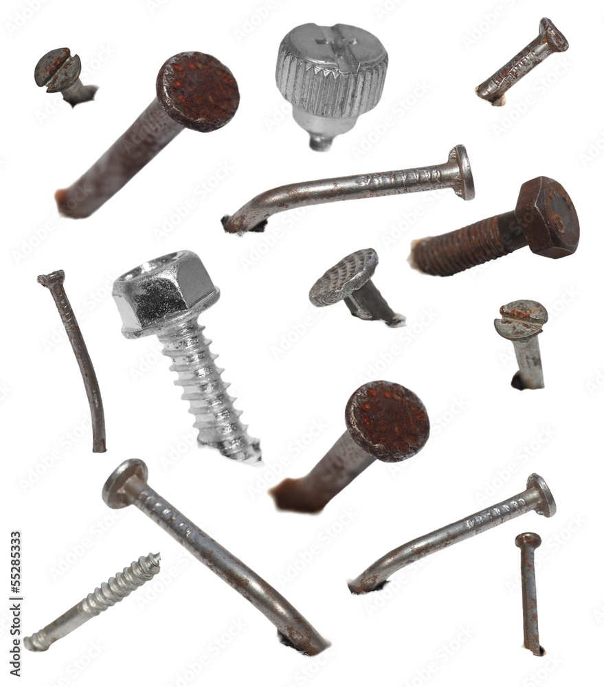 Metal Screw Set Vector Stainless Bolt Hardware Repair Tools Head Icons Nails  Rivets Nuts Realistic Isolated Illustration Stock Illustration - Download  Image Now - iStock