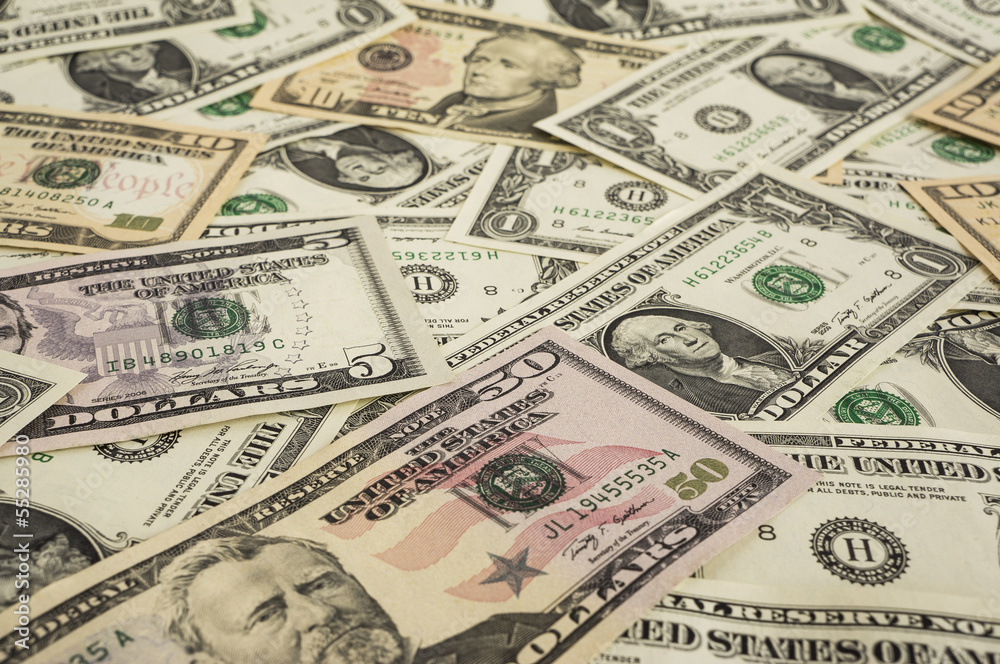 Background from money – 1, 5, 10, 50 dollars Background from money – 1, 5, 10, 50 dollars