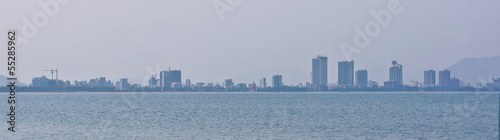 Panorama of the big city. The review from the sea on beaches and © fotoola