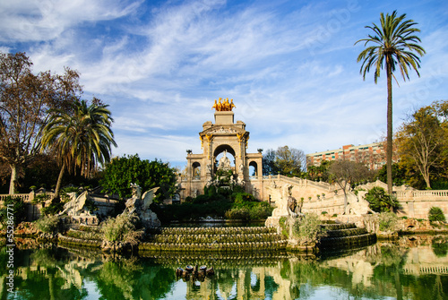 Magnificent fountain in Parc de la Ciutadella, Barcelona