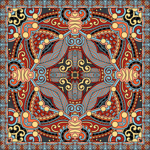 Traditional ornamental floral paisley bandanna