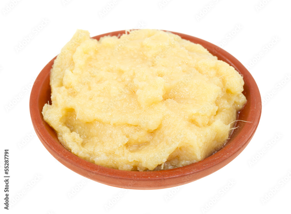 Ginger paste in bowl Ginger paste in bowl
